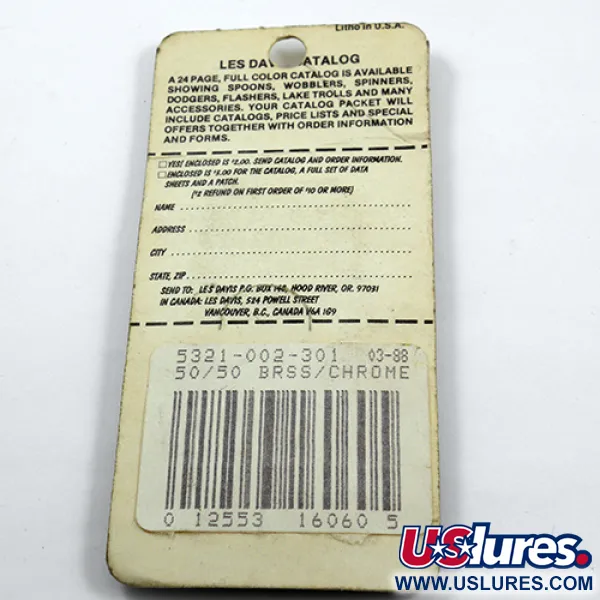 Les Davis Canadian Wonder Ondulante, Nichel/Oro, 7g, 50/50 Finish, #1884