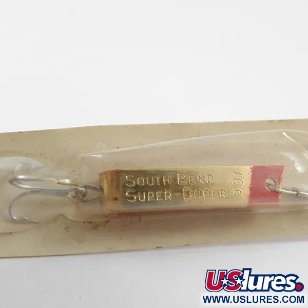 South Bend Super-Duper 501 Ondulante, Oro/Rosso, 2.3g, Vintage, #1889