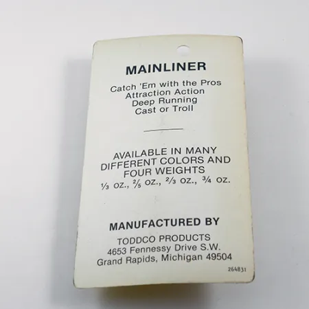 TODDCO Mainliner Ondulante, Glow, 11g, Deep Running, #1892