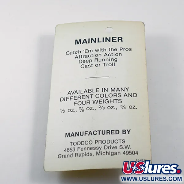 TODDCO Mainliner Ondulante, Glow, 11g, Deep Running, #1892