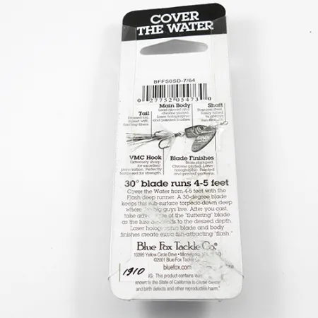 Blue Fox Flash Deep Runner, Arcobaleno, 3,3g, Amo VMC, #1910