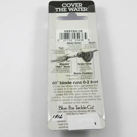 Blue Fox Vibrax Shallow Cucchiaino, Arcobaleno, 5g, Shallow Runner, #1912