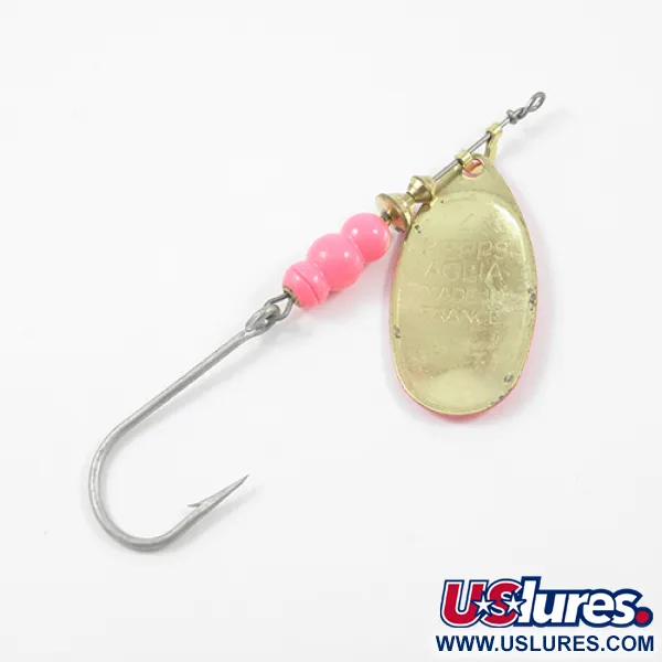 Mepps Aglia Hot Pink 4 Cucchiaino, Rosa/Oro, 9g, Amo singolo, #1913