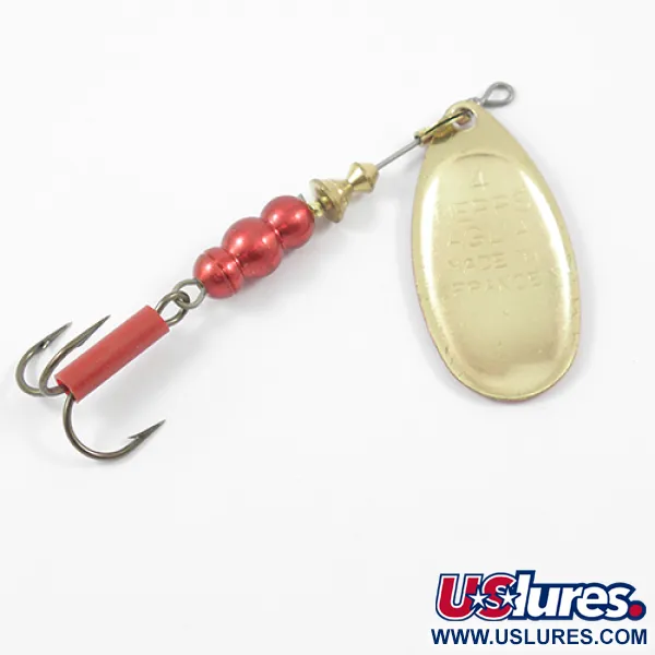 Mepps Aglia Platinum 4 Rotante, Rosso Metallo, 9g, Tubicino, #1915