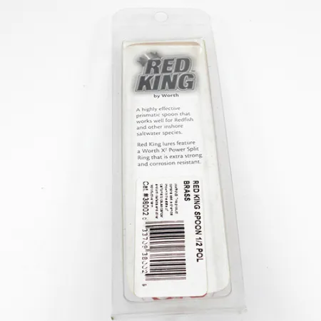 Ondulante Worth Red King Spoon, Ottone martellato, 17g, Mare, #1941