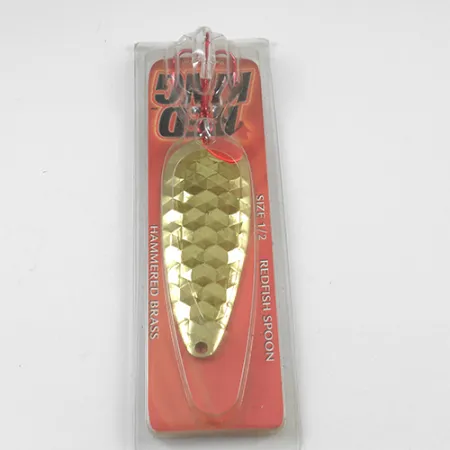 Ondulante Worth Red King Spoon, Ottone martellato, 17g, Mare, #1941