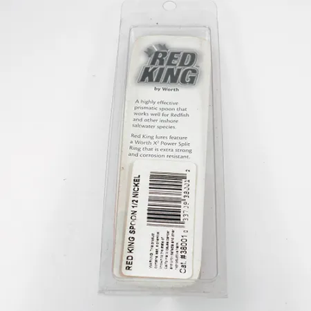 Worth Red King Spoon Ondulante, Nichel martellato, 17g, USA, #1943