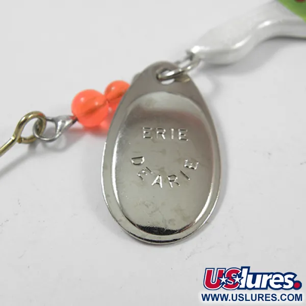 Erie Dearie Walleye Killer Spinner, Nichel/Verde, 14g, Vintage, #1952