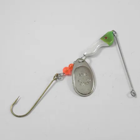 Erie Dearie Walleye Killer Spinner, Nichel/Verde, 14g, Vintage, #1952