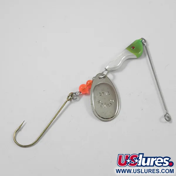 Erie Dearie Walleye Killer Spinner, Nichel/Verde, 14g, Vintage, #1952
