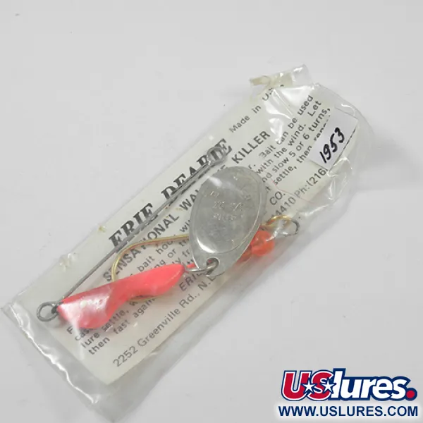 Erie Dearie Walleye Killer Cucchiaino, Nichel/Rosso, 9g, #1953