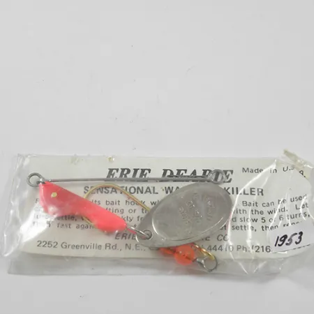 Erie Dearie Walleye Killer Cucchiaino, Nichel/Rosso, 9g, #1953