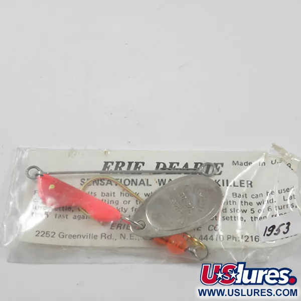 Erie Dearie Walleye Killer Cucchiaino, Nichel/Rosso, 9g, #1953