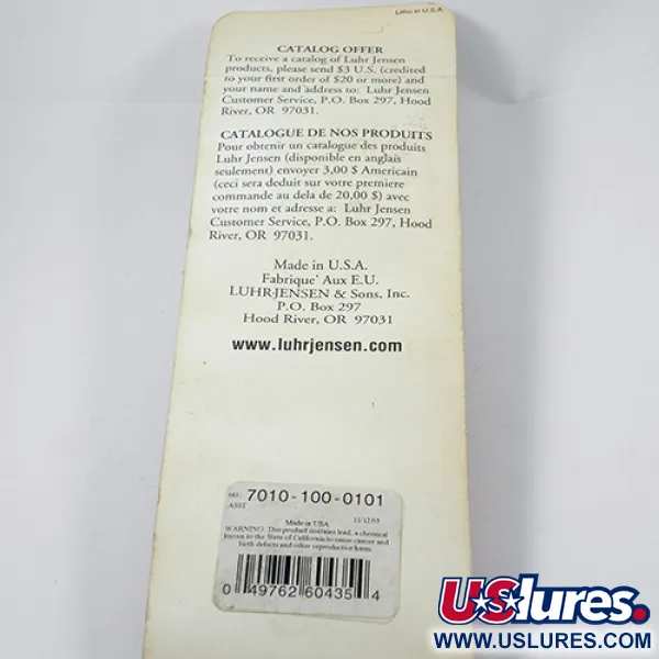 Luhr Jensen Krocodile Die #6 Ondulante, Nichel, 64g, Amo fisso, #1959