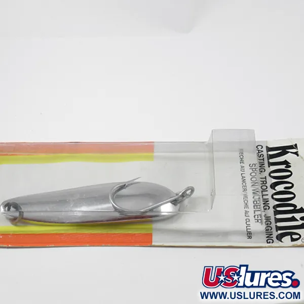 Luhr Jensen Krocodile Die #6 Ondulante, Nichel, 64g, Amo fisso, #1959