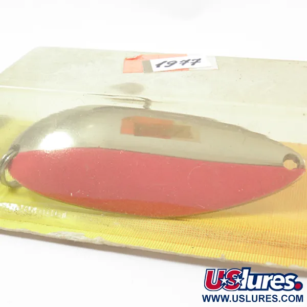 Luhr Jensen Lil' Kroc Cucchiaino, Cromo/Rosso, 21g, Lancio lungo, #1977