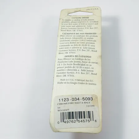 Luhr Jensen Lil' Kroc Cucchiaino, Cromo/Rosso, 21g, Lancio lungo, #1977