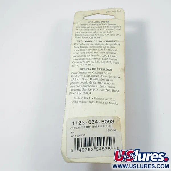 Luhr Jensen Lil' Kroc Cucchiaino, Cromo/Rosso, 21g, Lancio lungo, #1977