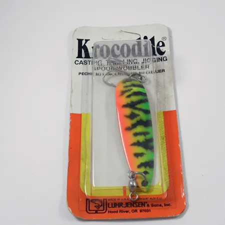 Luhr Jensen Krocodile Die #5 Ondulante, Fire Tiger, 21g, Traina, #1978