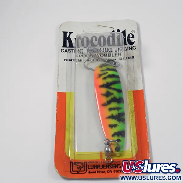 Luhr Jensen Krocodile Die #5 Ondulante, Fire Tiger, 21g, Traina, #1978