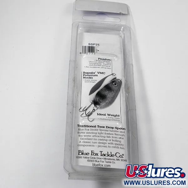 Blue Fox Strobe Tear Drop Ondulante, Nero/Bianco, 11g, Amo VMC, #1979