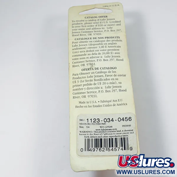 Luhr Jensen Lil' Kroc (Krocodile Stubby) Ondulante, Nickel/Blu, 21g, #1998