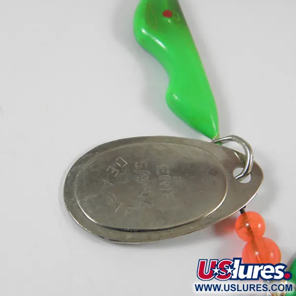 Erie Dearie Walleye Killer Spinnerbait, Nickel / Verde, 16g, Armatura a L, #2006