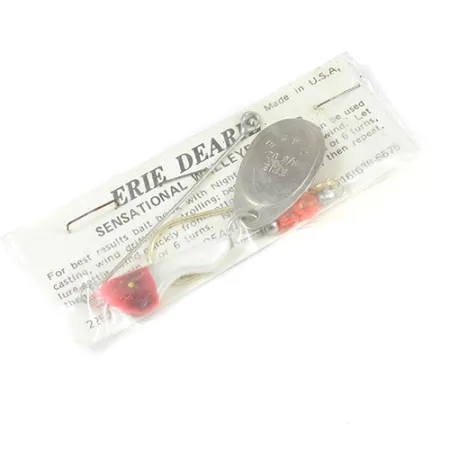 Erie Dearie Walleye Killer Cucchiaino, Nichel/Bianco/Rosso, 14g, #2008