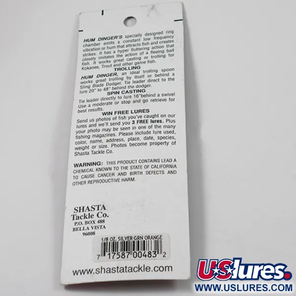 Shasta Humdinger Ondulante, Rosso/Marrone Metal, 3.5g, Sonoro, #2048