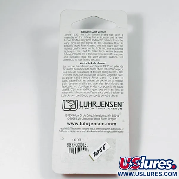 Luhr Jensen Krocodile Ondulante, Nichel / Blu, 9g, Paletta, #2055