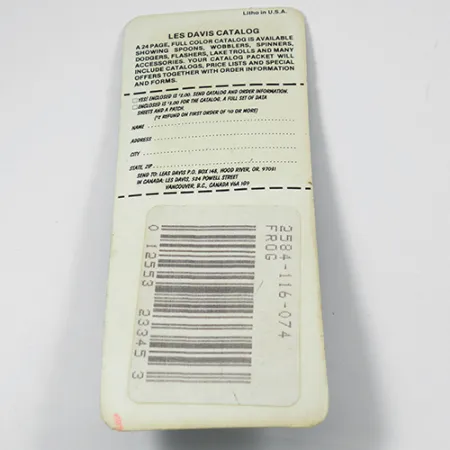 Luhr Jensen Les Davis Bang Tail Rotante, Frog, 2g, Pala Oro, #2077