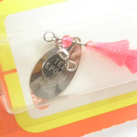 Luhr Jensen TEE Spoon Cucchiaino, Nickel / Rosso, 7g, Vintage, #2078