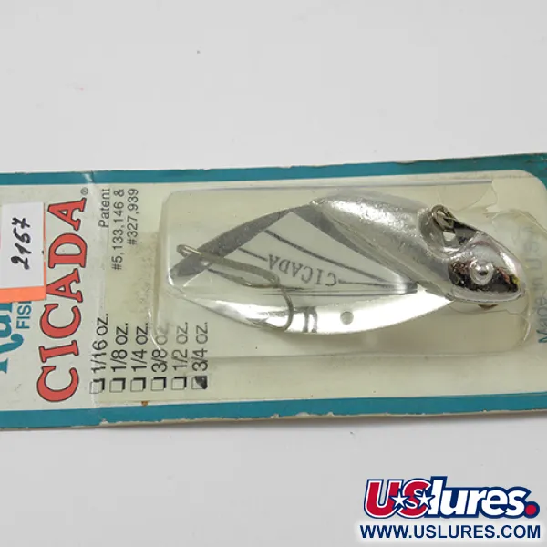 Reef Runner Cicada Blade Bait, Nichel, 21g, Vintage USA, #2157