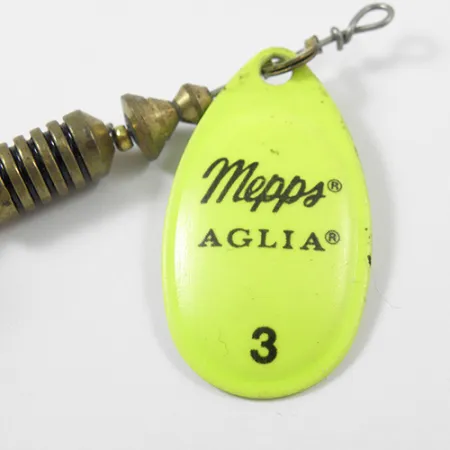 Mepps Aglia 3 Cucchiaino, Giallo Fluorescente, 7.3g, Bucktail, #2170