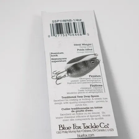 Blue Fox Strobe Tear Drop Ondulante, Nichel/Blu, 7g, Martellato, #2198