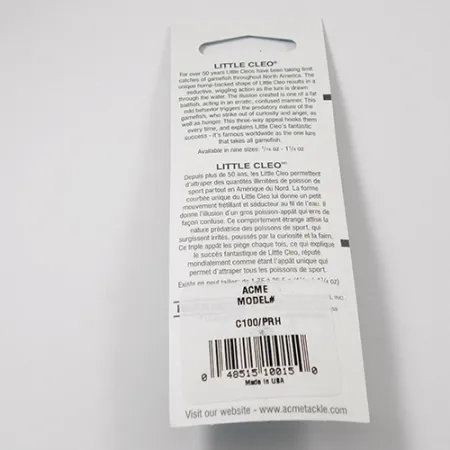 Acme Little Cleo Cucchiaino, Bianco / Rosso, 9,5g, Nuovo, #2219