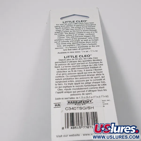 Little Cleo Glow Ondulante, Chartreuse Orange, 21g, Super Glow, #C340TSG/SH