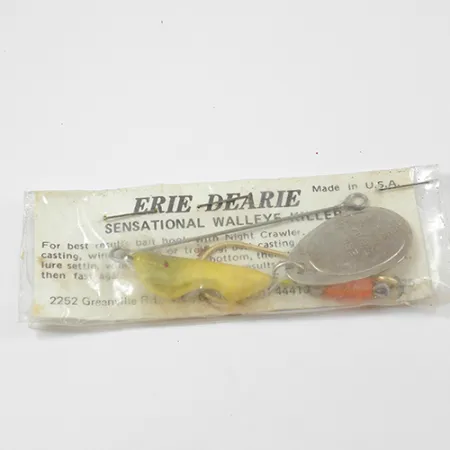 Erie Dearie Walleye Killer Spinner, Nichel/Giallo, 14g, #2228