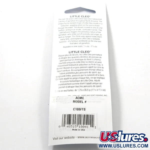 Acme Little Cleo Ondulante, Giallo/Arancione/Nichel, 3,5g, #2713