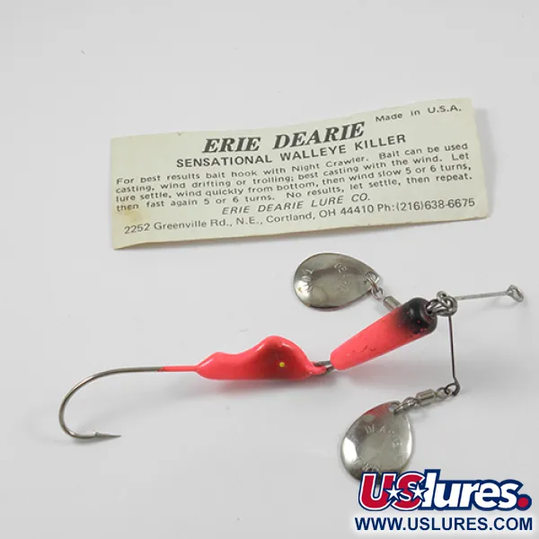 Erie Dearie Walleye Killer Spinner, Nichel/Rosso, 17g, USA, #2236