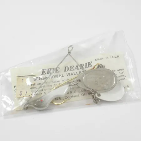 Erie Dearie Walleye Killer Esca, Bianco / Nickel, 9g, #2275