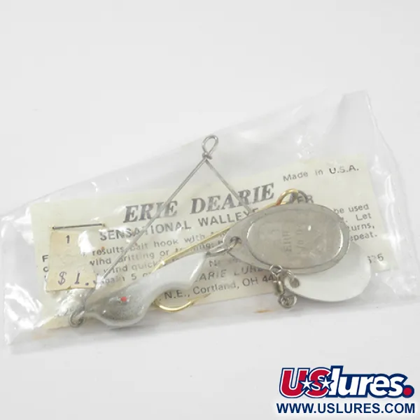 Erie Dearie Walleye Killer Esca, Bianco / Nickel, 9g, #2275