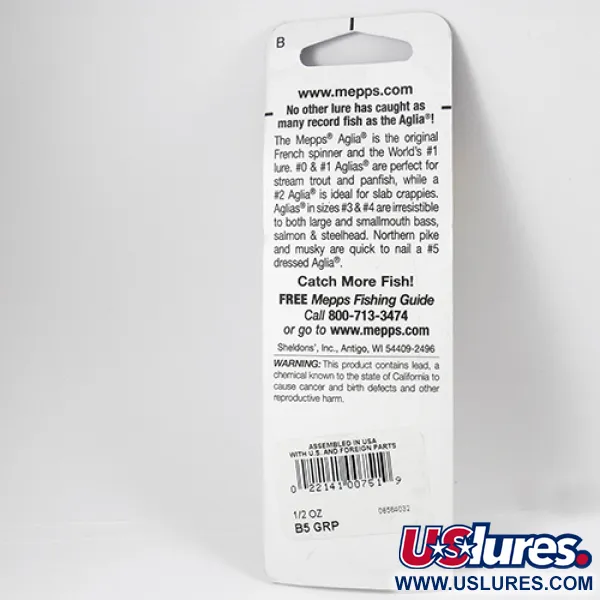 Mepps Aglia 5 Cucchiaino, Verde Chiaro Platino, 14g, Rotazione, #2286
