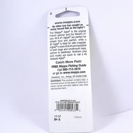 Mepps Aglia 4 Cucchiaino, Argento, 9g, Tubicino Rosso, #2296