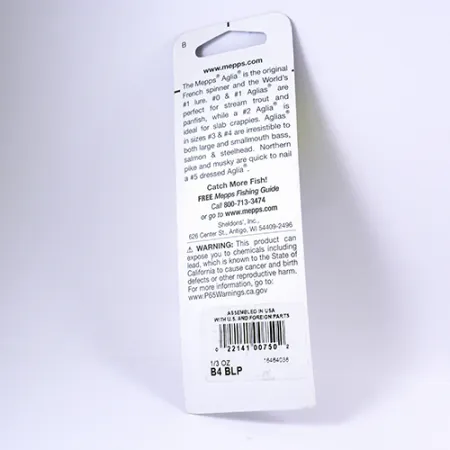 Mepps Aglia 4 Cucchiaino rotante, Blu Platino, 9g, Asse inox, #2298