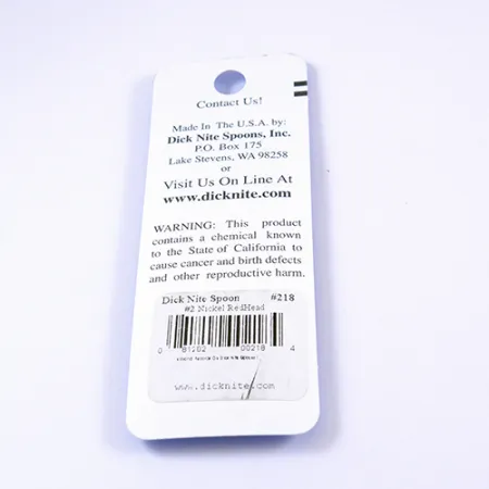 Dick Nite #2 Cucchiaino Ondulante, Nichel/Rosso, 3.5cm, Siwash, #2306