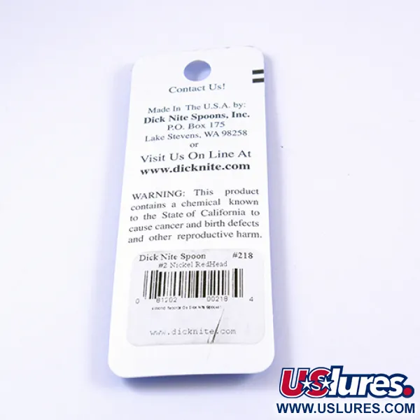 Dick Nite #2 Cucchiaino Ondulante, Nichel/Rosso, 3.5cm, Siwash, #2306