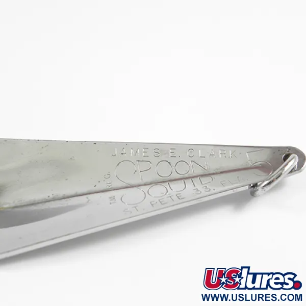 James E. Clark Clark Spoon Squid Ondulante, Nichel, 35g, Antialga, #2347