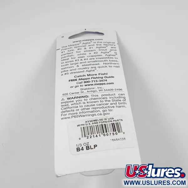 Mepps Aglia 4 Platinum Cucchiaino, Blu Platino, 9g, Pala Francese, #2361