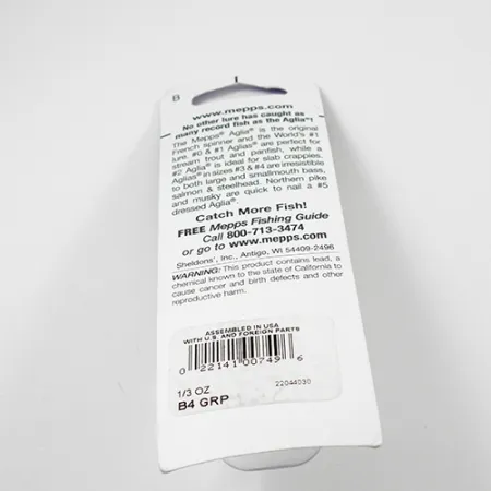 Mepps Aglia 4 Platinum Cucchiaino, Platinum Green, 9g, Made in USA, #2362